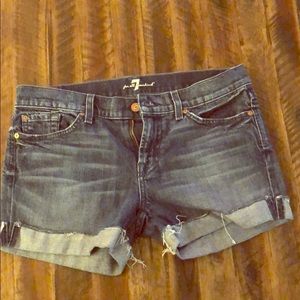 Midrise 7 for all of Mankind Jean shorts